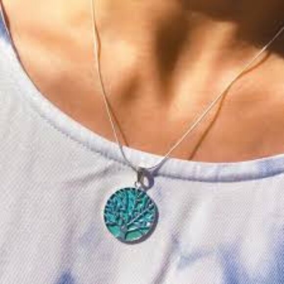 Tree Of Life Turquoise Necklace - Picture 1 of 5